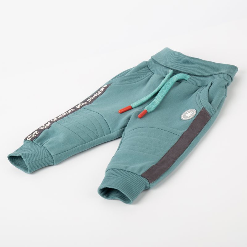 Sigikid Baby Sweathose mit Beinbündchen, türkis Flash Sale