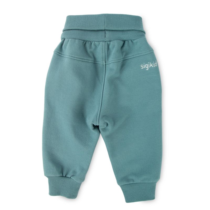 Sigikid Baby Sweathose mit Beinbündchen, türkis Flash Sale
