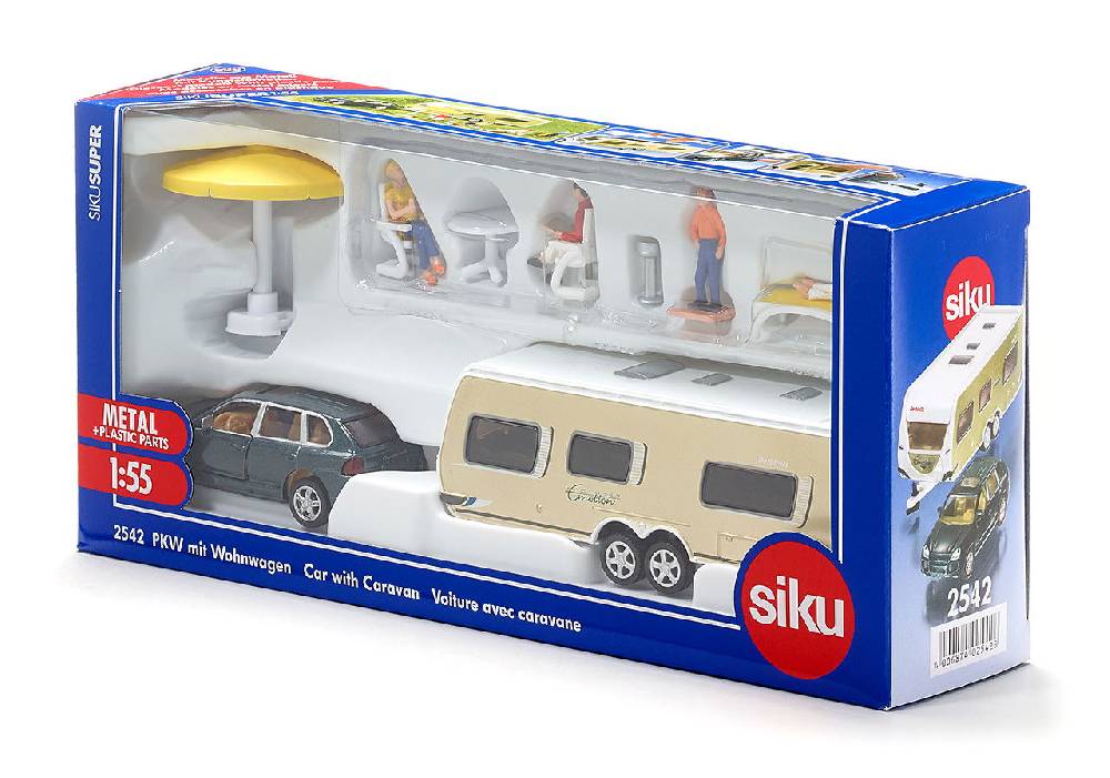 Siku PKW mit Wohnwagen 10254200003 Kostenloser Versand international