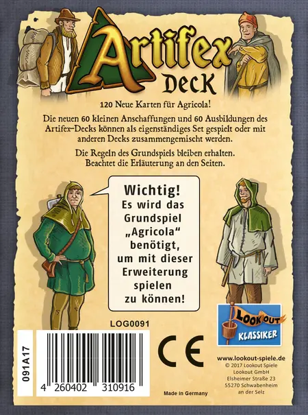 spieleoffensive Agricola - Artifex-Deck Erweiterung Versandkostenfrei