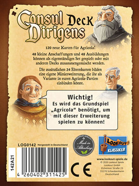 spieleoffensive Agricola - Consul Dirigens Ergänzungsset Rabatt