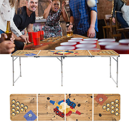 spieleoffensive Höhenverstellbarer Bier-Pong Tisch (exklusives Design) Super Rabatt