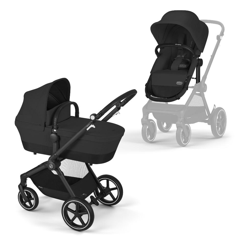 babymarkt 3 in 1 Reisesystem Kombikinderwagen Eos Lux inklusive Babyschale Aton B2 Black Moon Black Wochenangebot