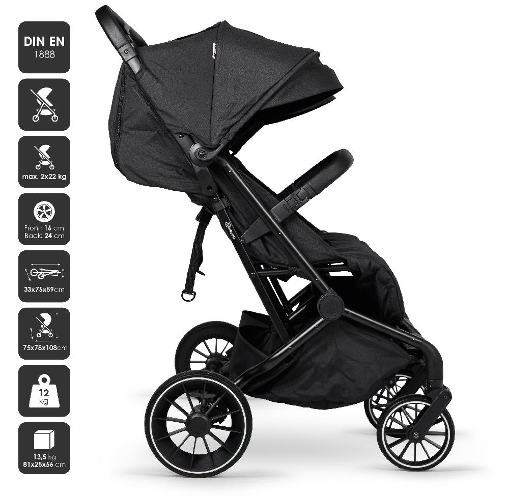 babymarkt Geschwisterbuggy GOTWICE black JETZT KAUFEN