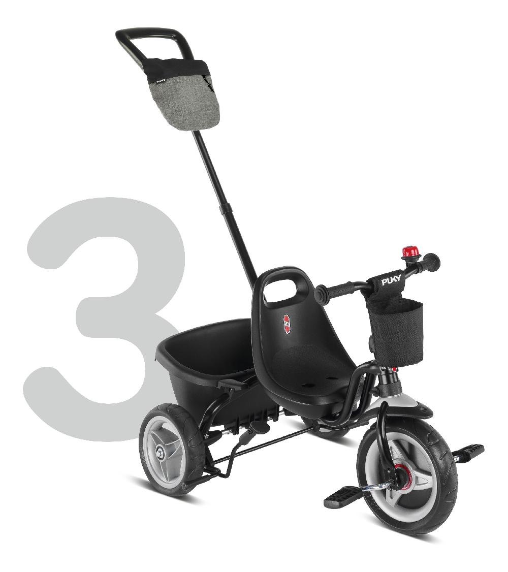 babymarkt 4 in 1 Dreirad Ceety Comfort schwarz 2442 Auslauf