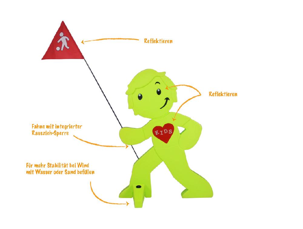 babymarkt Streetbuddy Warnfigur für mehr Kindersicherheit - grün Cyber Monday