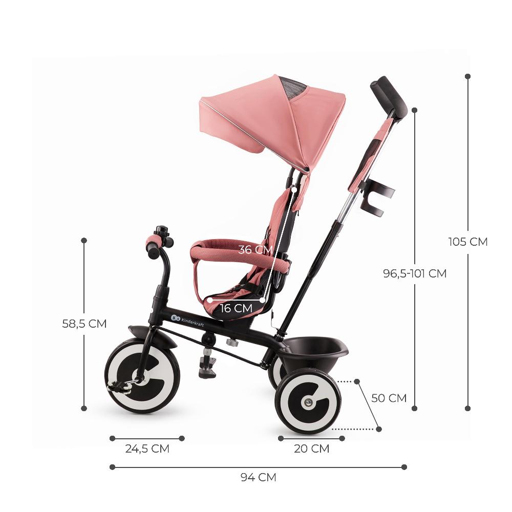 babymarkt Dreirad Aston rose pink Weihnachtsangebot