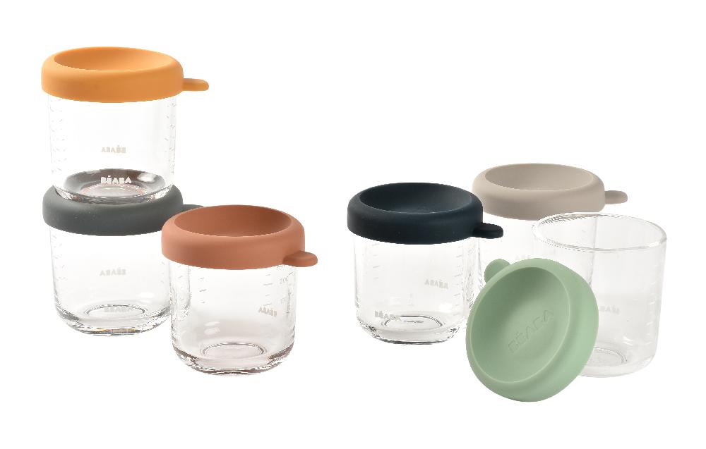 babymarkt Portionsbehälter 6er Set aus Glas sunrise Räumungsverkauf