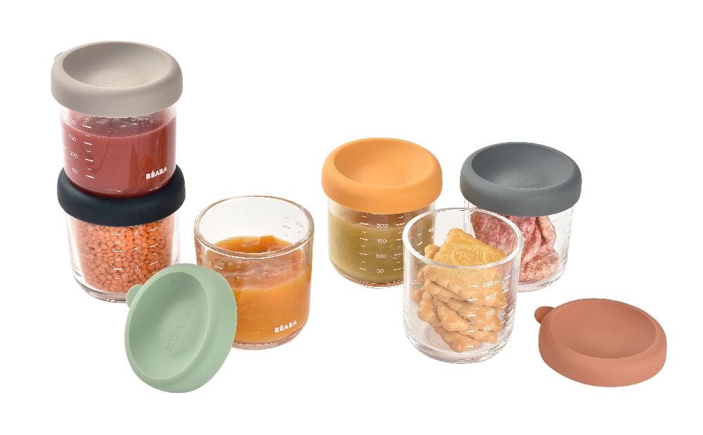 babymarkt Portionsbehälter 6er Set aus Glas sunrise Räumungsverkauf
