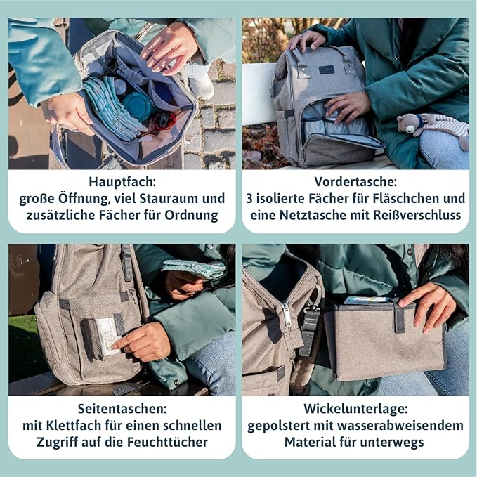 babymarkt ProGression Wickelrucksack inkl. Wickelunterlage Schwarz Bis zu 55% Rabatt