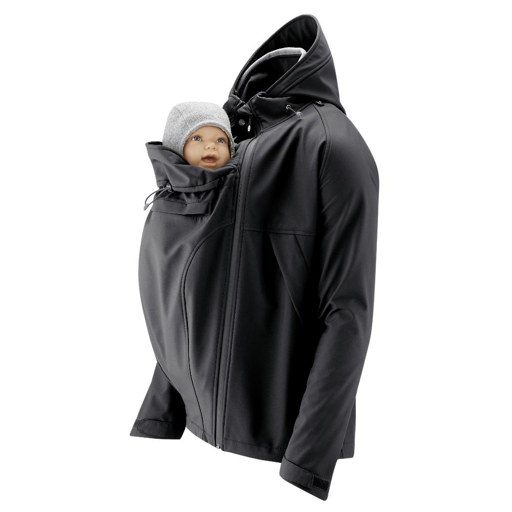 babymarkt Softshell-Tragejacke für Männer Allrounder schwarz Flash Sale