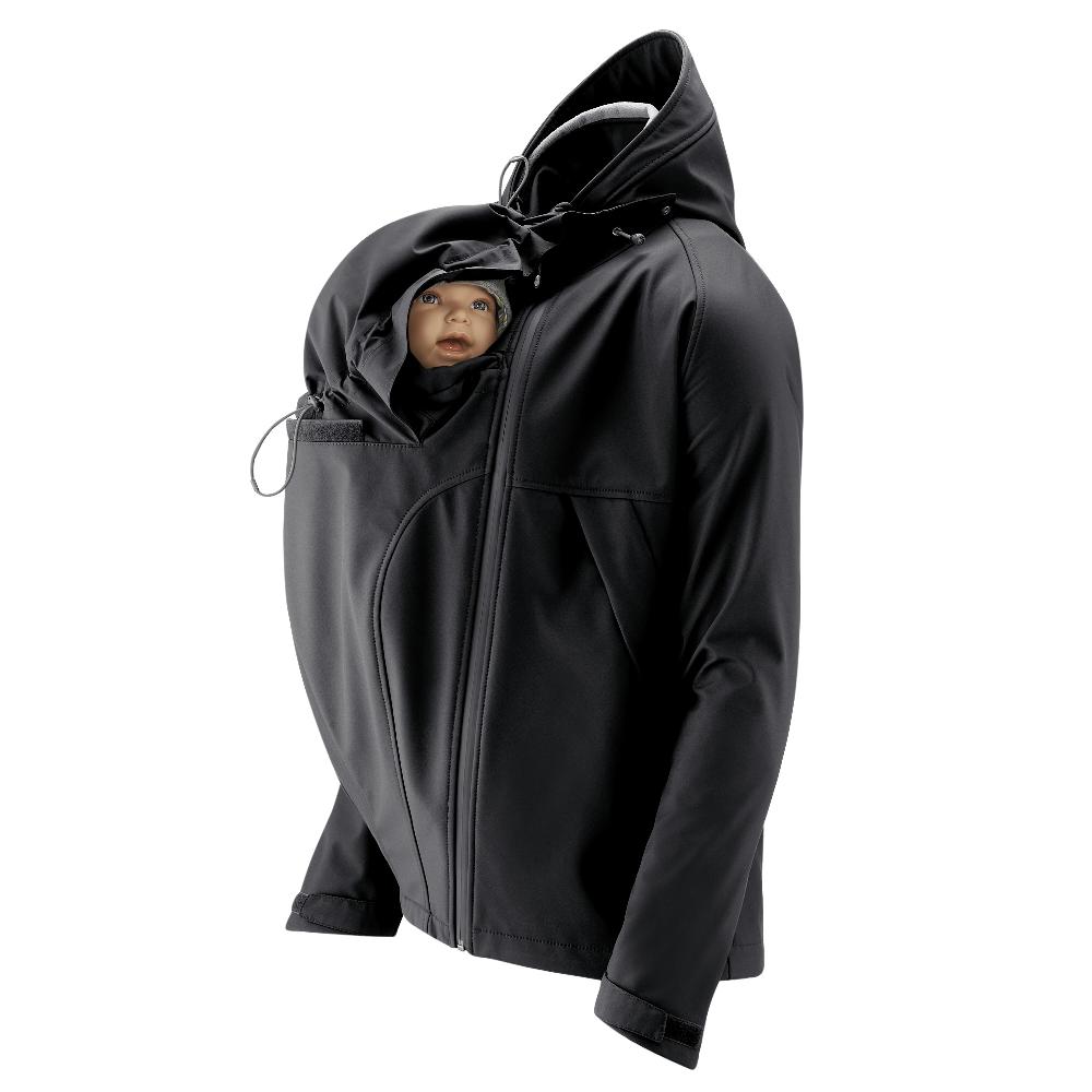 babymarkt Softshell-Tragejacke für Männer Allrounder schwarz Flash Sale