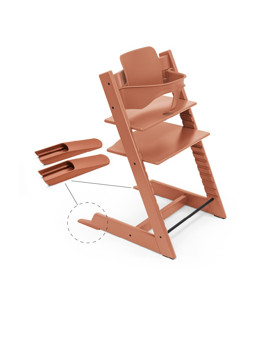 babymarkt Tripp Trapp Hochstuhl Buche Terracotta + gratis Baby Set V2 Terracotta Fabrikverkauf