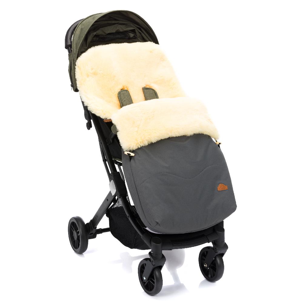 babymarkt Winterfußsack vartasly Lammfell grau Letzte 2 Tage