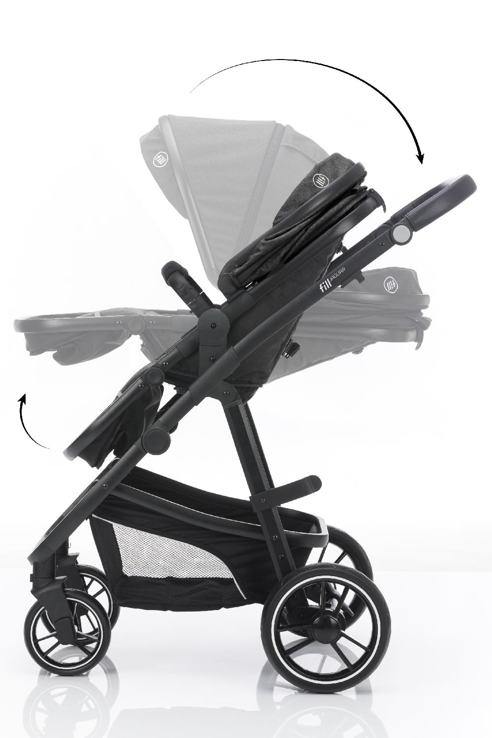 babymarkt Kombikinderwagen 3 in 1 Jaguar dunkelgrau melange Bis zu 50% Rabatt
