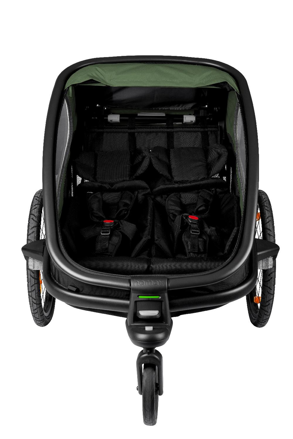 babymarkt Kinderfahrradanhänger Outback mit Rückenlehnenverstellung Navy Blau 2022 Nur für heute