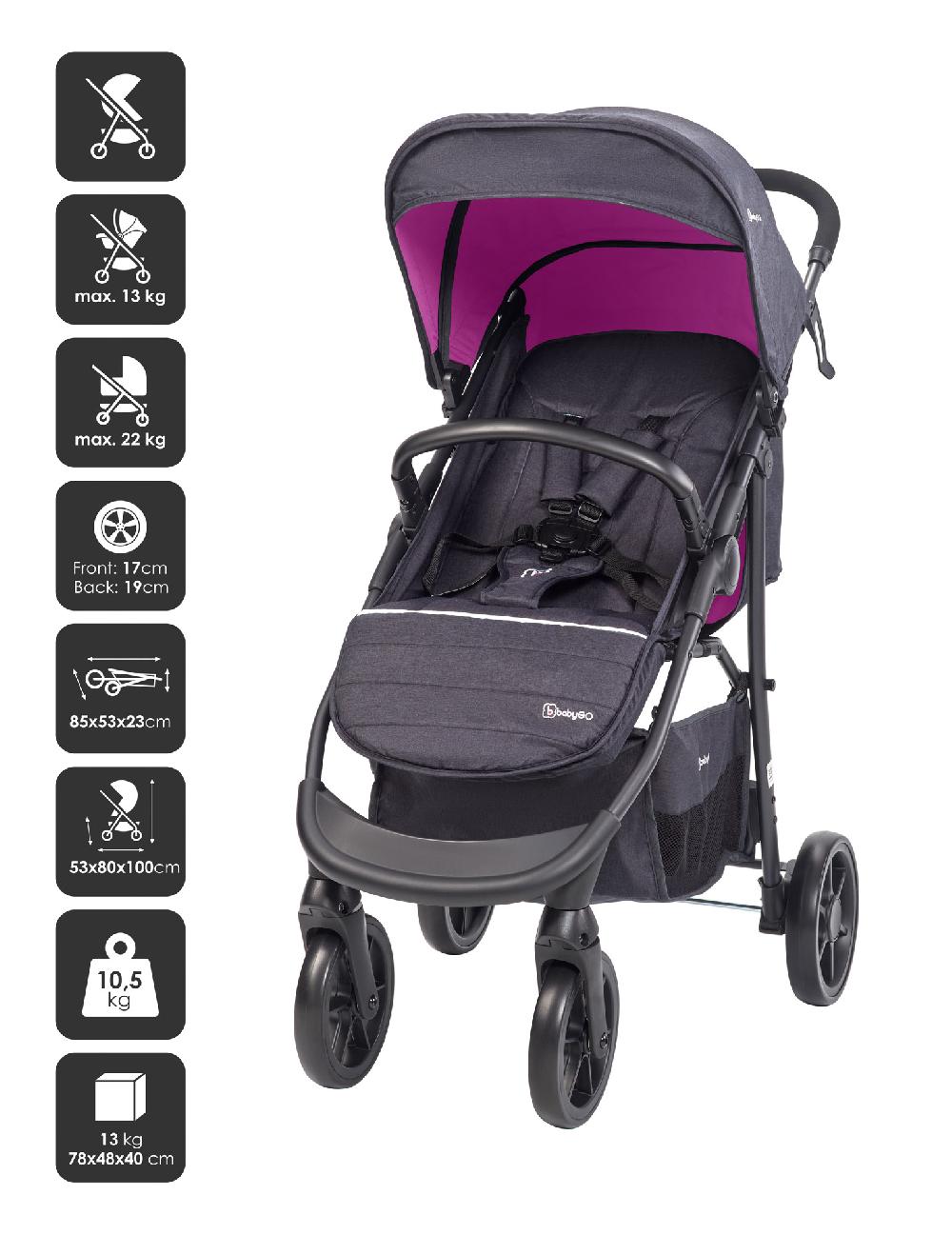 babymarkt Kombikinderwagen Style 3 in 1 Rose Clearance-Verkauf