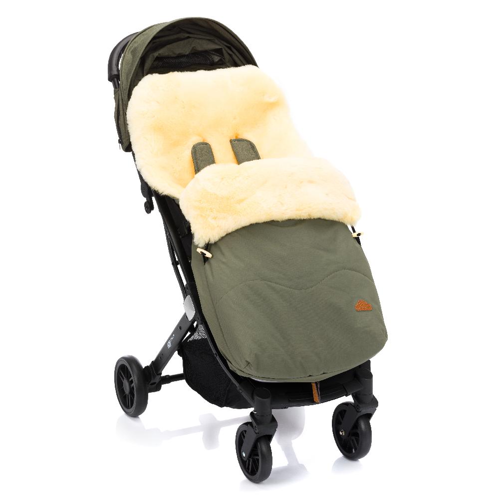 babymarkt Winterfußsack vartasly Lammfell oliv zollfrei