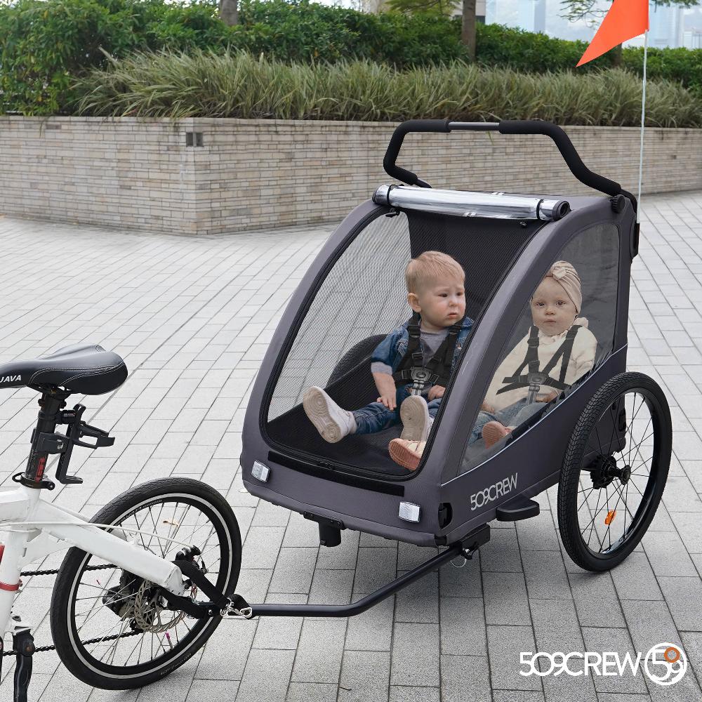 babymarkt Crew Fahrradanhänger Trailer II Dark Grey Verkauf