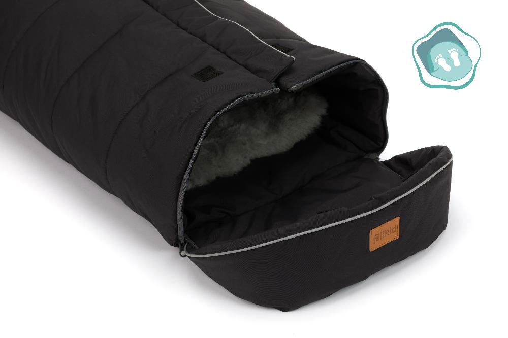 babymarkt Winterfußsack Mavensi mit Lammfelleinlage schwarz Sonderangebot