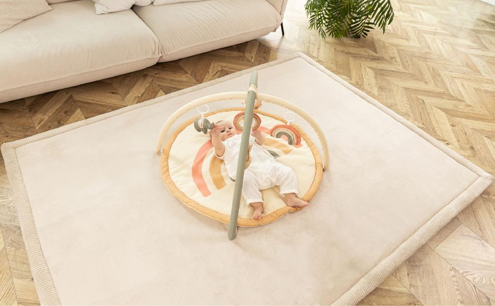 babymarkt Samtmatte-Spielmatte für Baby 200 x 150 cm Beige Exklusive Angebote
