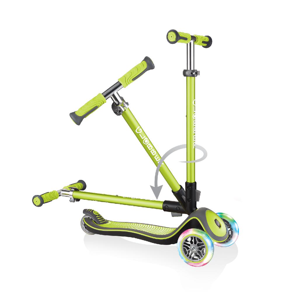 babymarkt Scooter ELITE DELUXE LIGHTS mit Leuchtrollen lime grün Begrenzte Freigabe