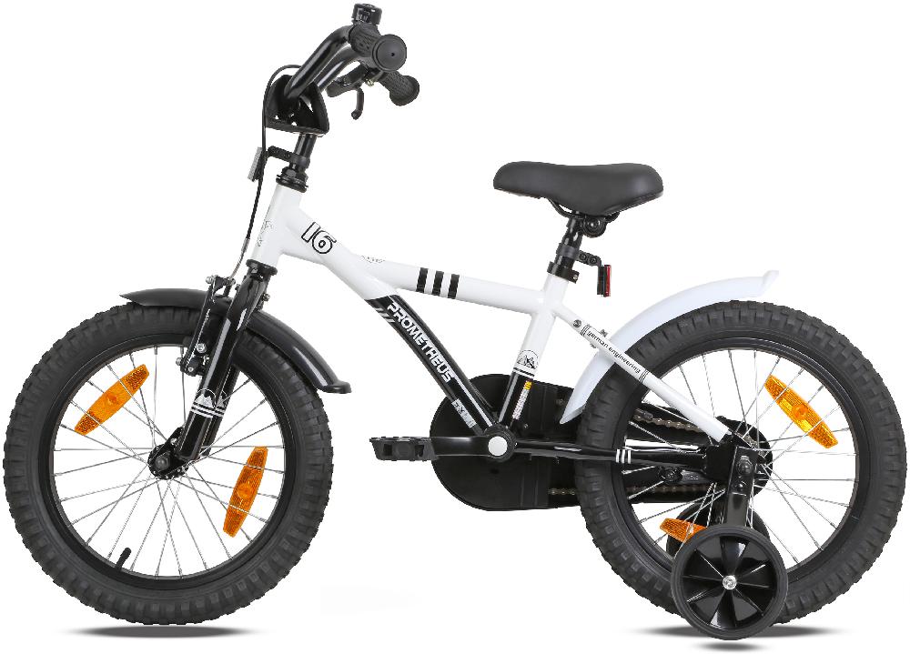 babymarkt Kinderfahrrad 16" mit Stützräder weiß-schwarz Letzte 2 Tage