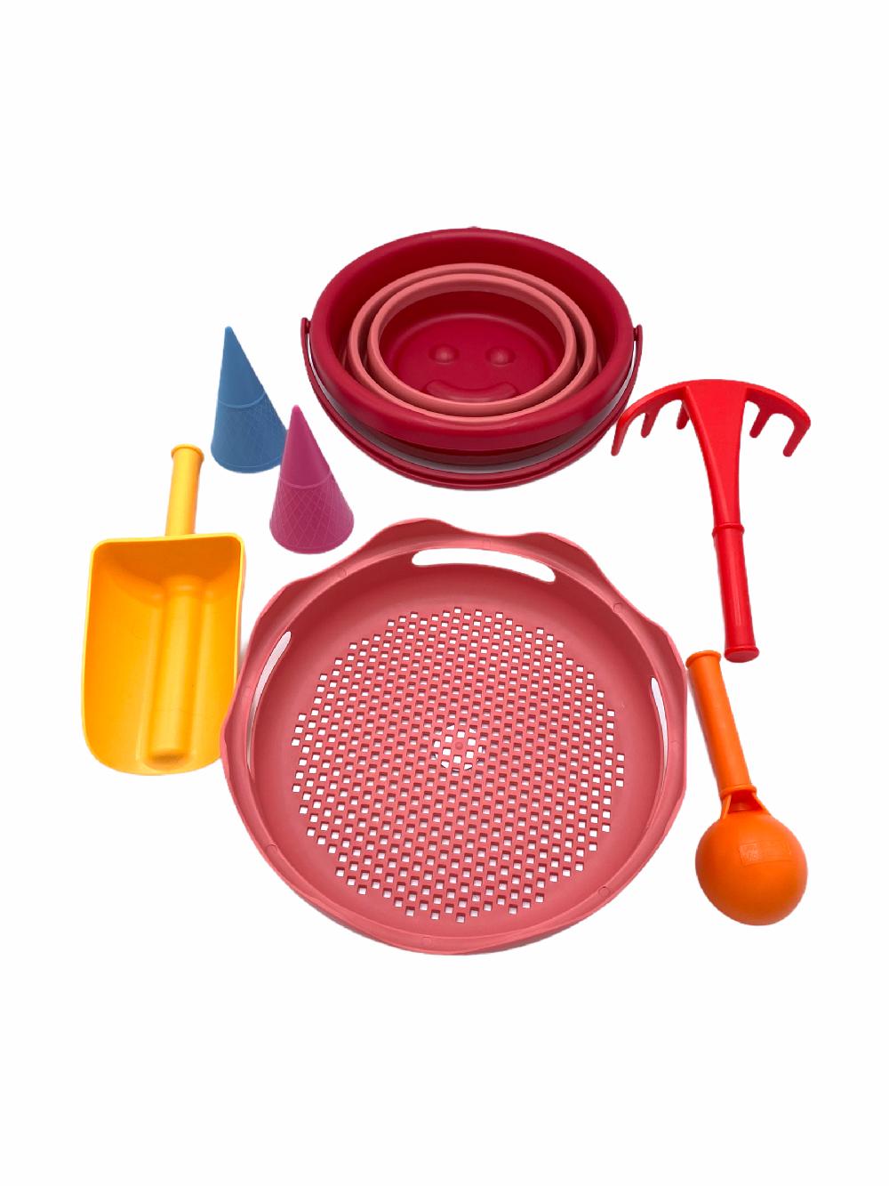 babymarkt 7in1 Sand Toys Falteimer-Set rot 50% Rabatt für begrenzte Zeit