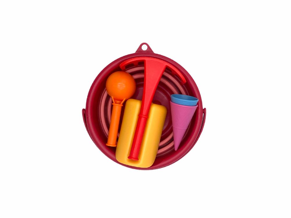 babymarkt 7in1 Sand Toys Falteimer-Set rot 50% Rabatt für begrenzte Zeit
