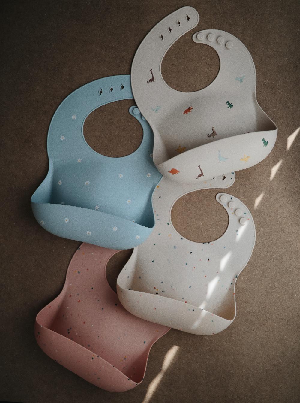 babymarkt Silikonlätzchen White Daisy Valentinstagsangebot
