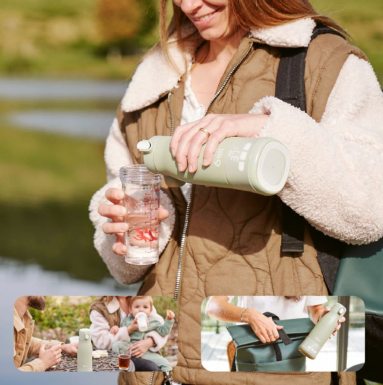 babymarkt Flaschenwärmer Moov & Feed für unterwegs sage green Bis zu 55% Rabatt