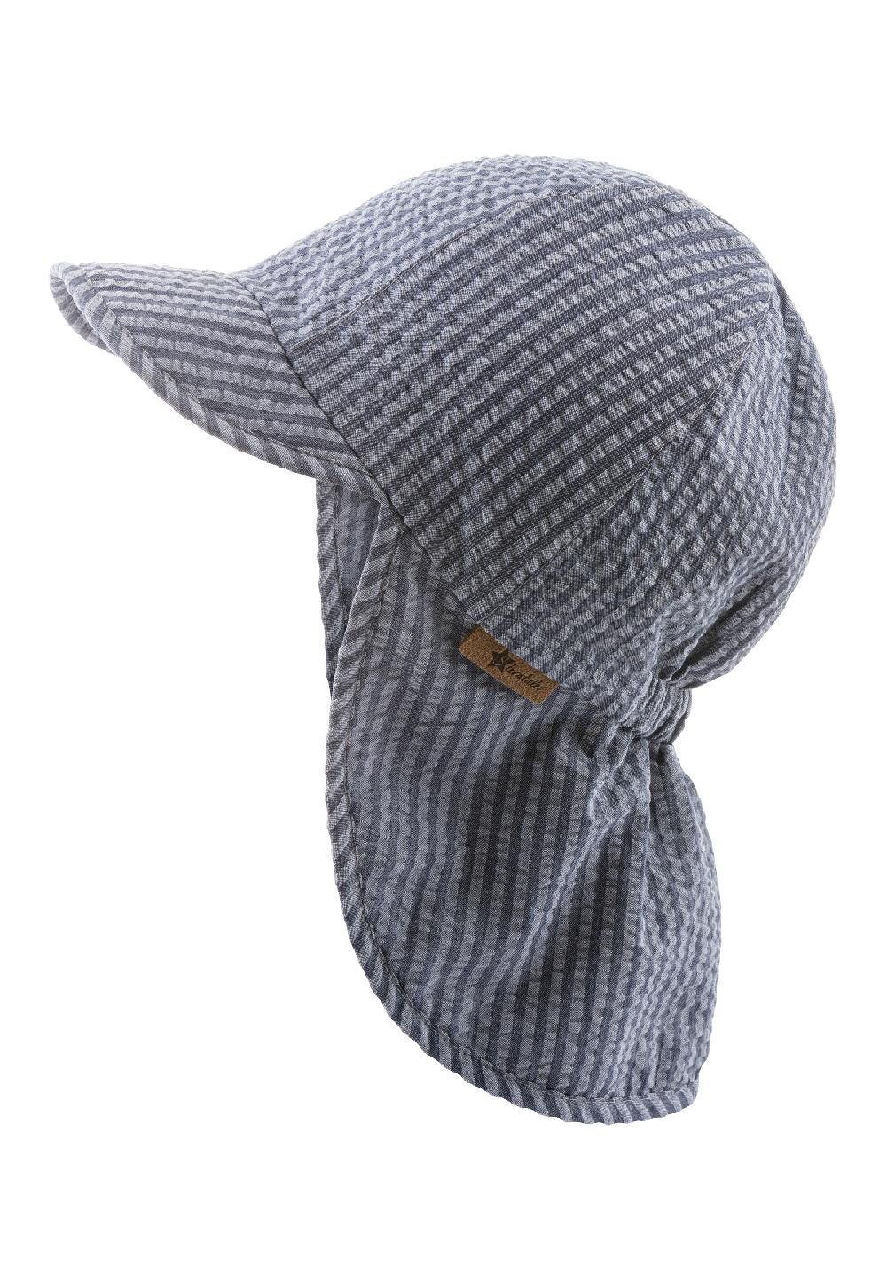 babymarkt Schirmmütze mit Nackenschutz Streifen blau Blitzangebot