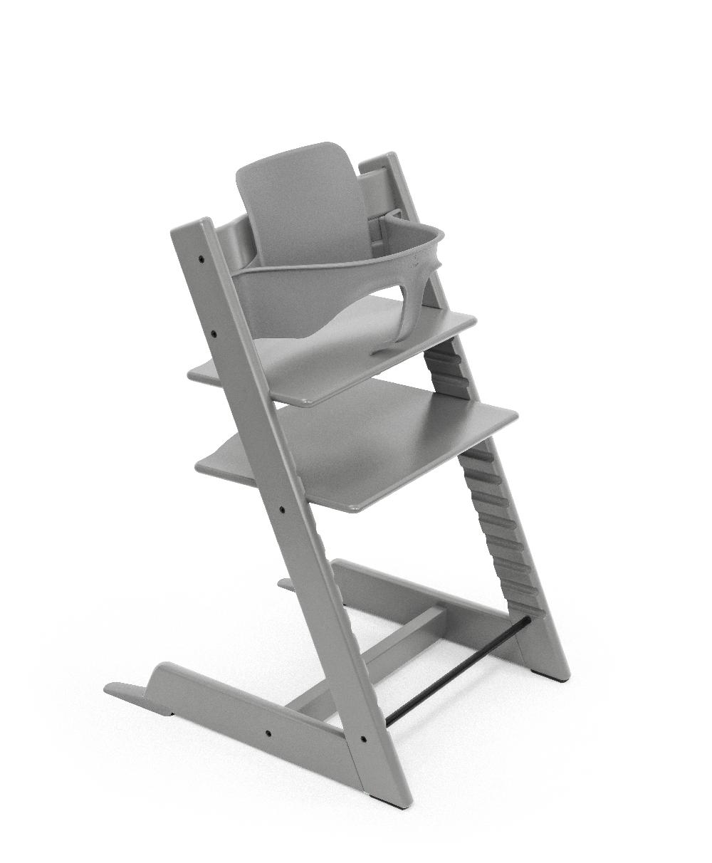 babymarkt Tripp Trapp Hochstuhl Buche Storm Grey inkl. Tray Storm Grey und Baby Set V2 Storm Grey Black Friday Preise