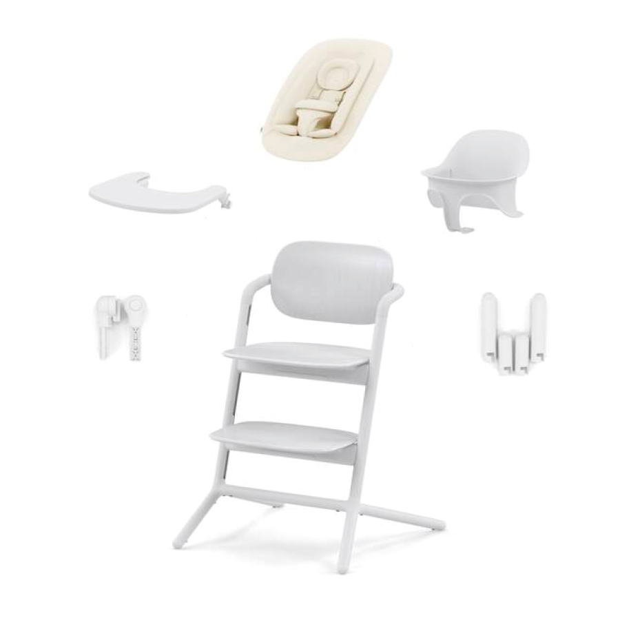 babymarkt Hochstuhl Lemo 4 in 1 Set All White Heißer Verkauf