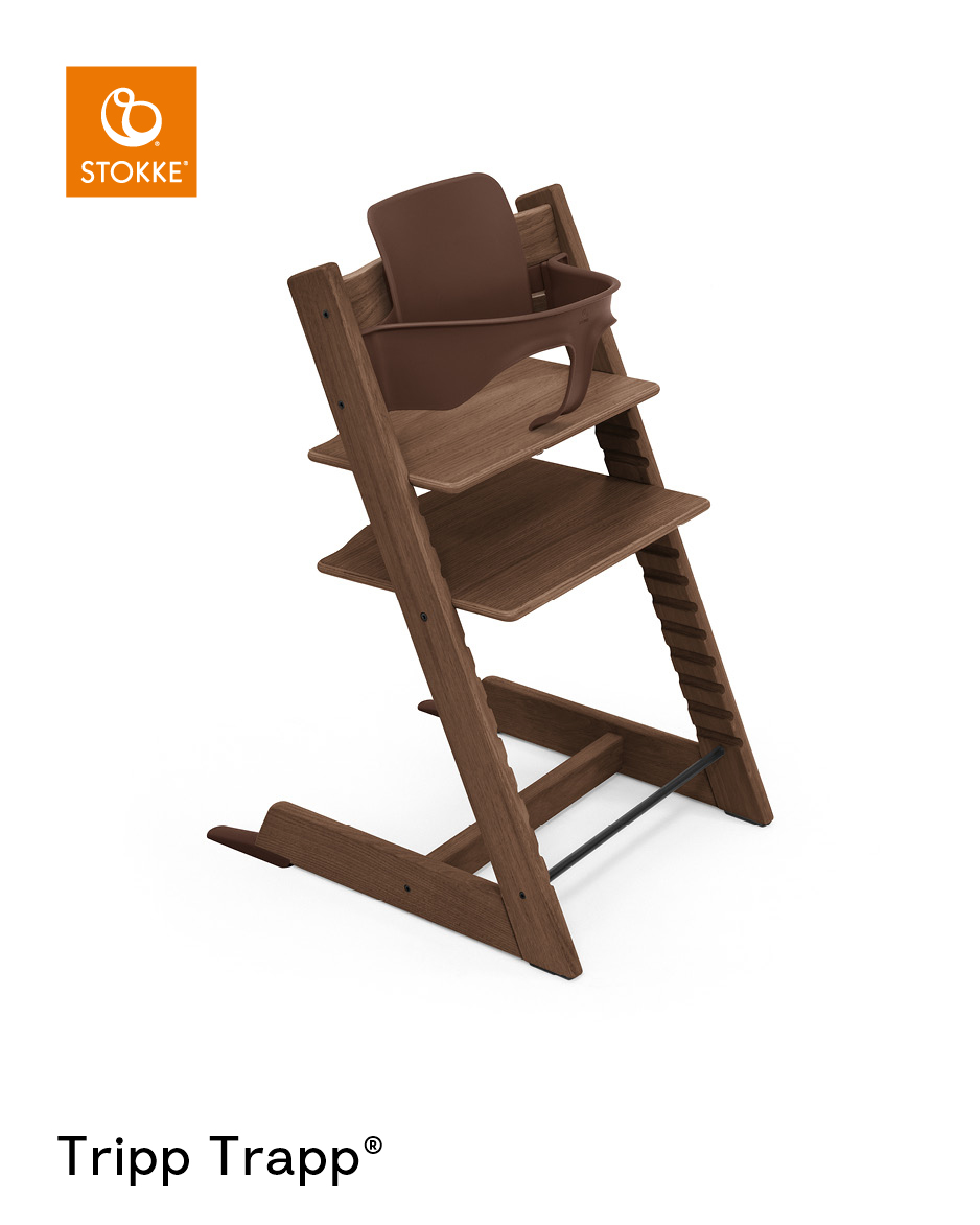 babymarkt Tripp Trapp Hochstuhl Oak Warm Brown + gratis Babyset Warm Brown Top Angebot