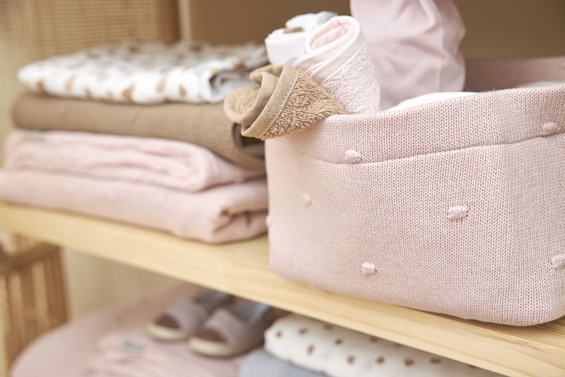 babymarkt Wickeltischkörbchen klein Knots Soft Pink Bis zu 50% Rabatt