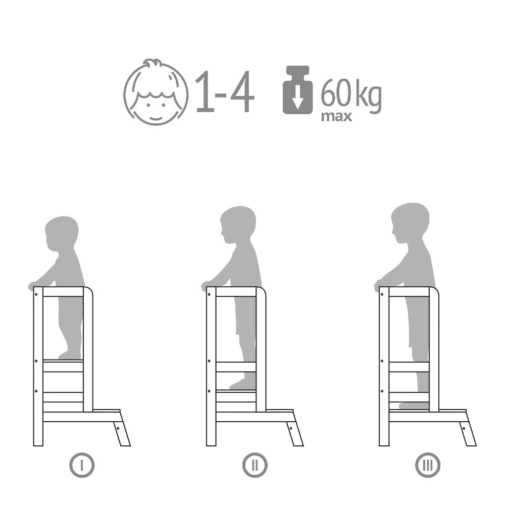 babymarkt Kids Lernturm Step grau Sonderangebot der Fabrik