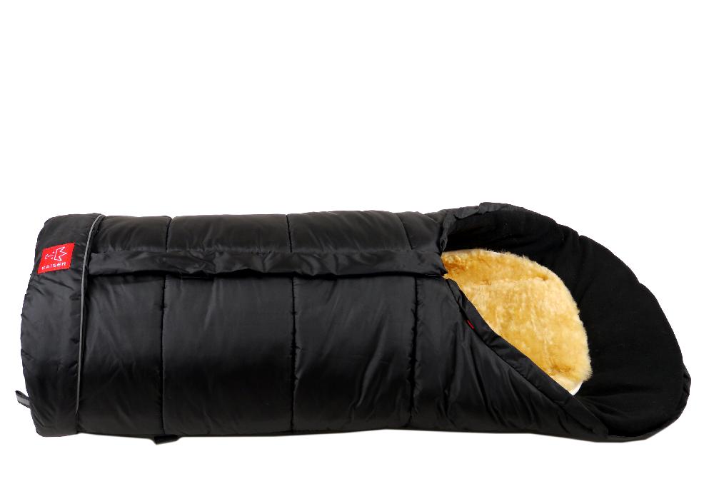 babymarkt Fußsack SHEEPY mit Lammfelleinlage schwarz 50% Rabatt mit kostenlosem Versand