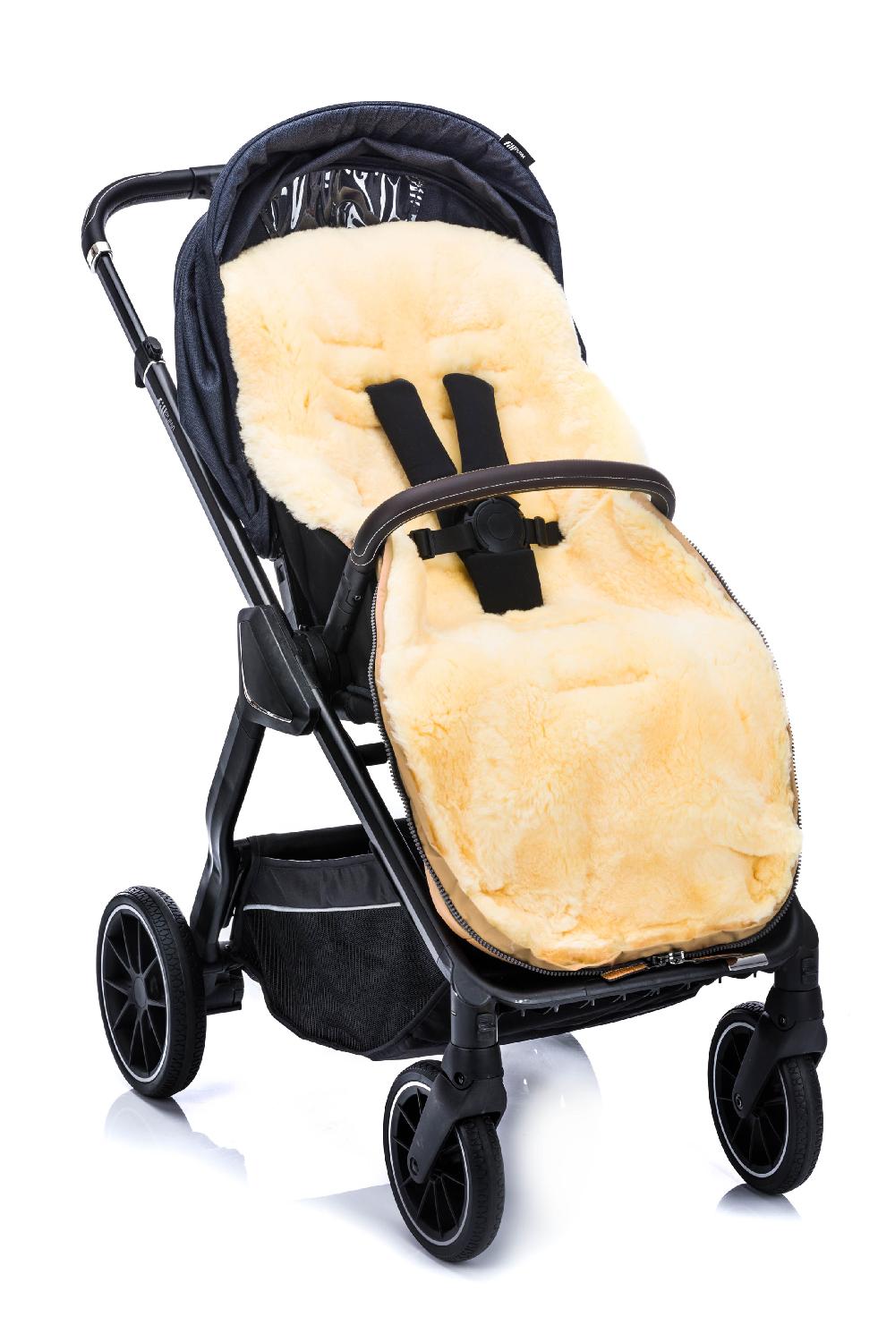 babymarkt Winterfußsack Bernina Lammfell cappuccino Auslauf