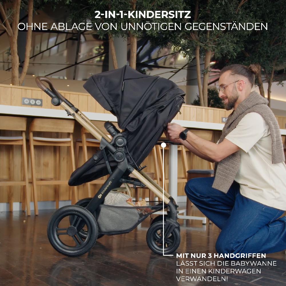 babymarkt Kombikinderwagen MOOV2 XL Pure Black Versandkostenfrei