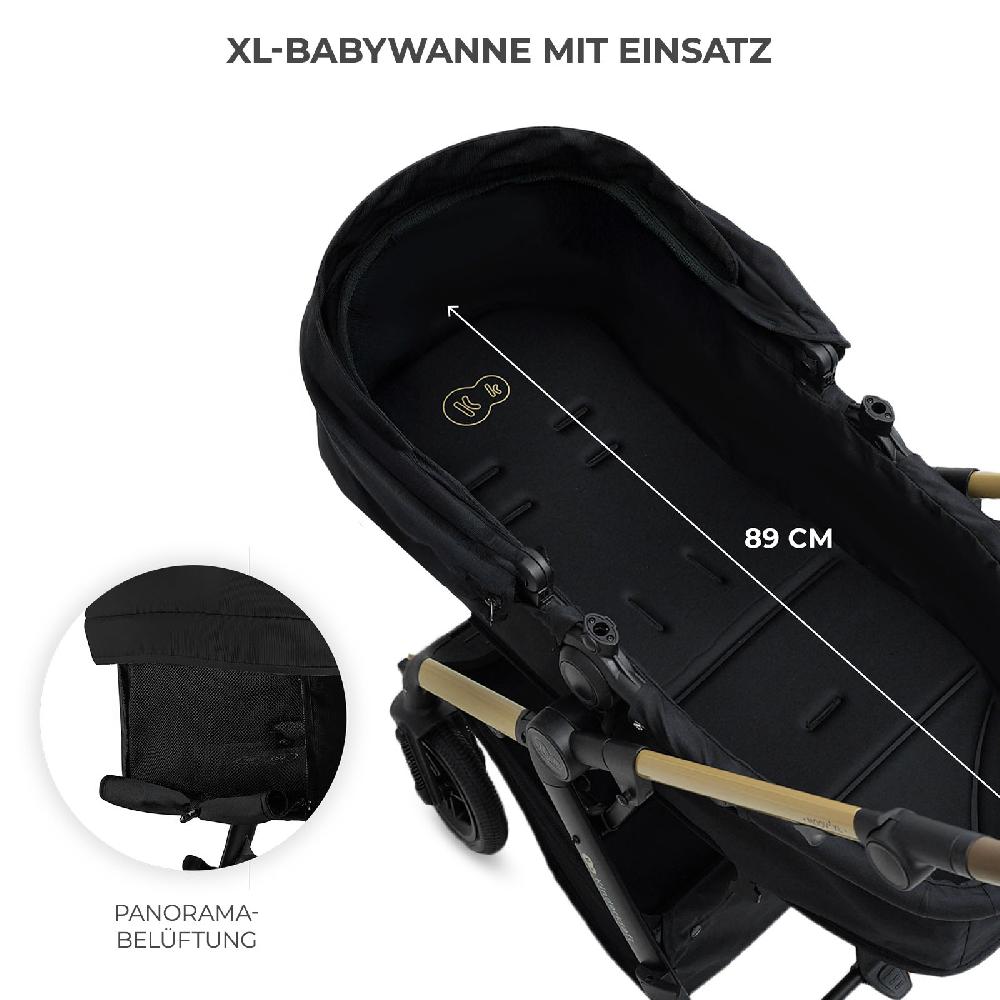 babymarkt Kombikinderwagen MOOV2 XL Pure Black Versandkostenfrei