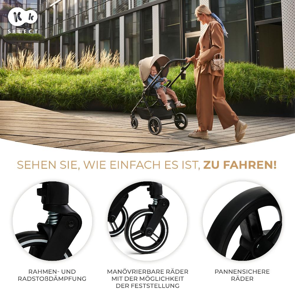 babymarkt Kinderwagen YOXI 2in1 pure black Großer Ausverkauf