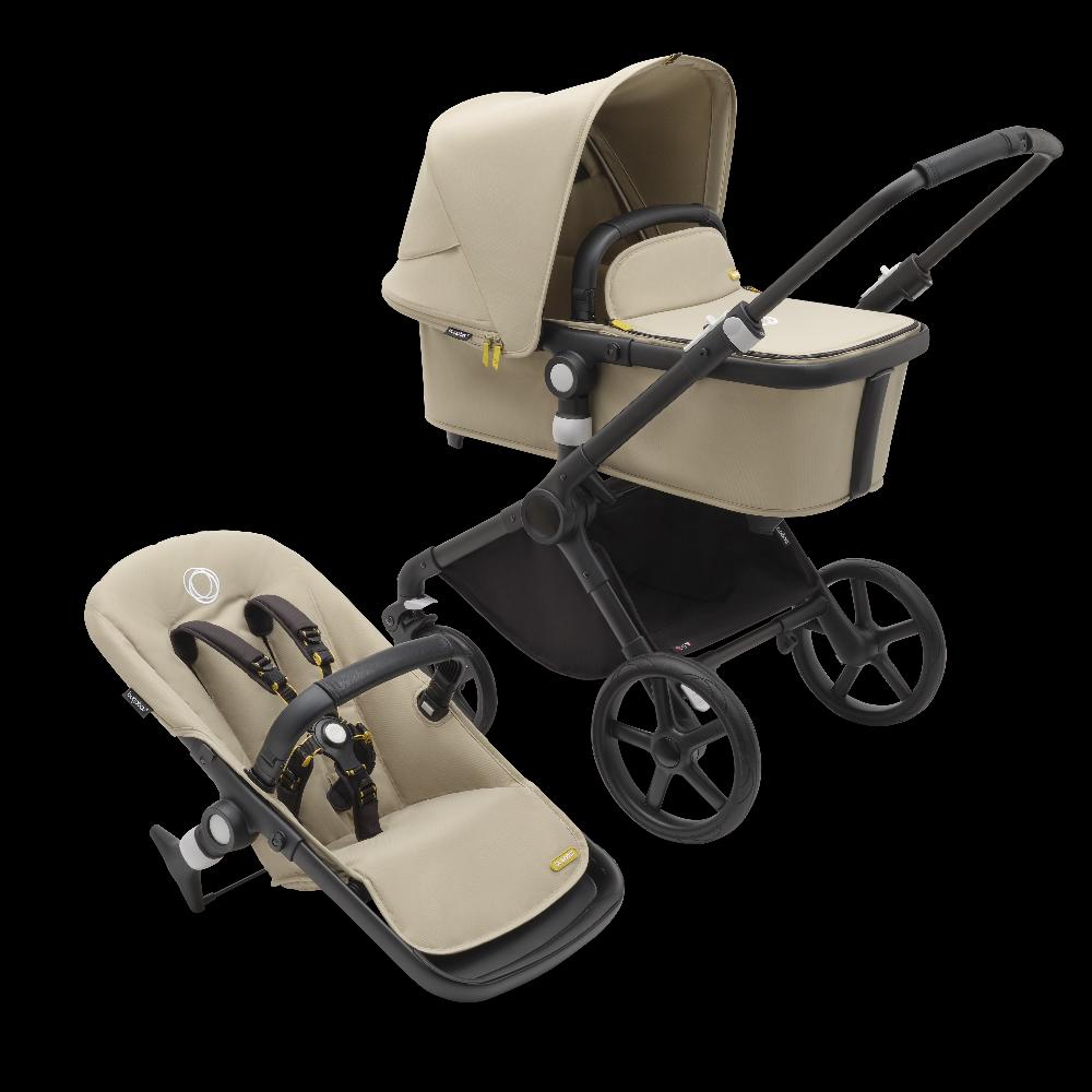 babymarkt 3in1 Kinderwagen Set Fox Cub Desert Beige inklusive MAXI COSI Babyschale Pebble 360 Essential Black Black Friday