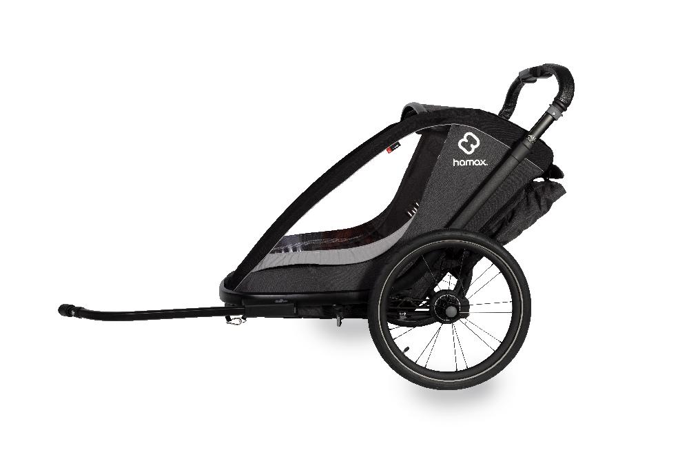 babymarkt Kinderfahrradanhänger Cocoon ONE Einsitzer grey/black inkl. Babysitz für Outback/Avenida und Traveller Vatertagsangebot