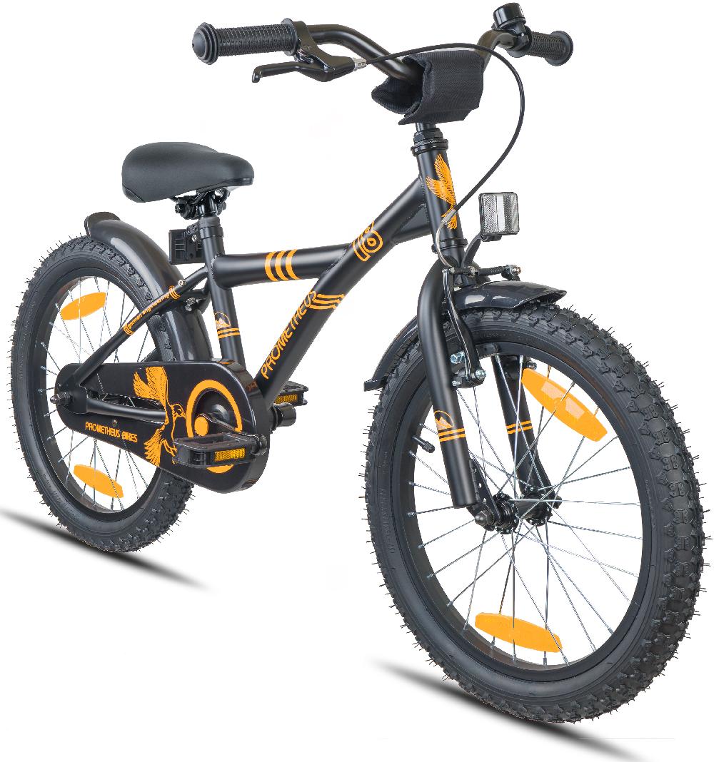 babymarkt Kinderfahrrad 18" schwarz matt-orange