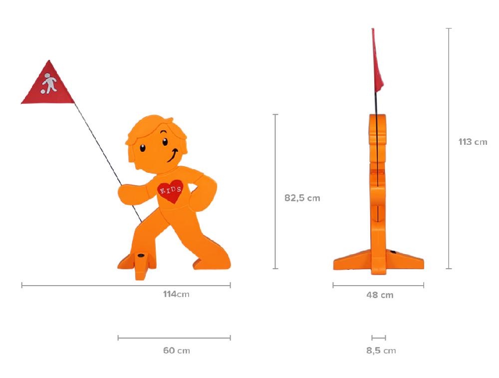 babymarkt Streetbuddy Warnfigur für mehr Kindersicherheit - orange Auslauf