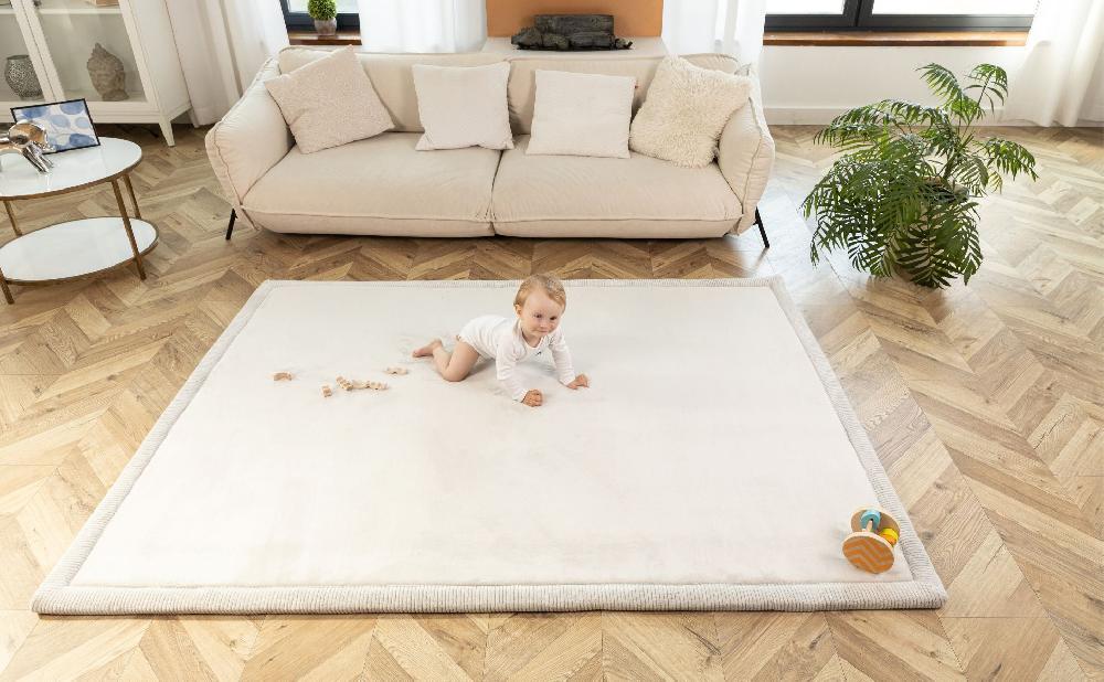 babymarkt Samtmatte-Spielmatte für Baby 200 x 150 cm Grau Flash Sale