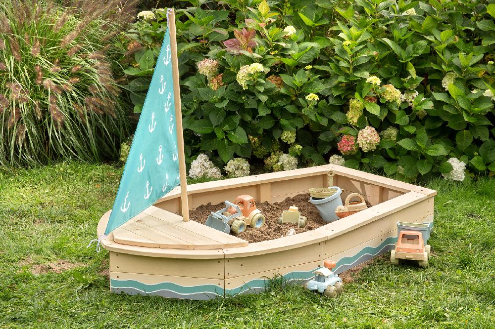 babymarkt Sandkasten "Anchor Lover" natur-petrolblau Neueste Mode