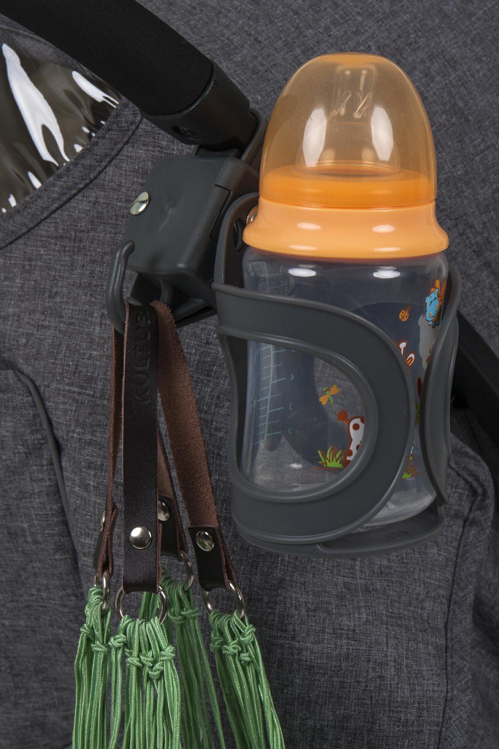 babymarkt Flaschenhalter mit Taschenhalter grau Bestseller
