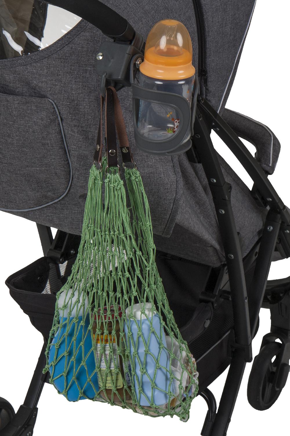 babymarkt Flaschenhalter mit Taschenhalter grau Bestseller